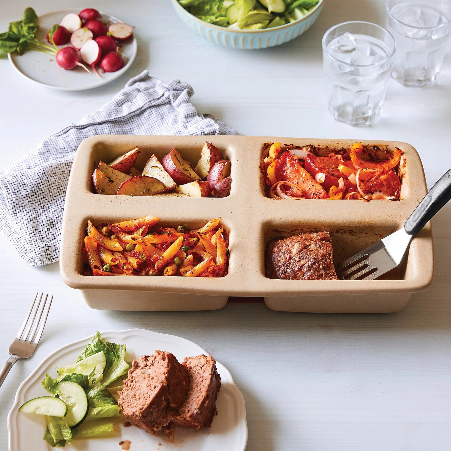 Stoneware Kastenform für 4 Mini Gebäcke